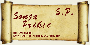 Sonja Prikić vizit kartica
